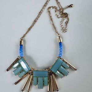 Lauren Conrad Gold-Tone Blue & Aqua Statement Necklace